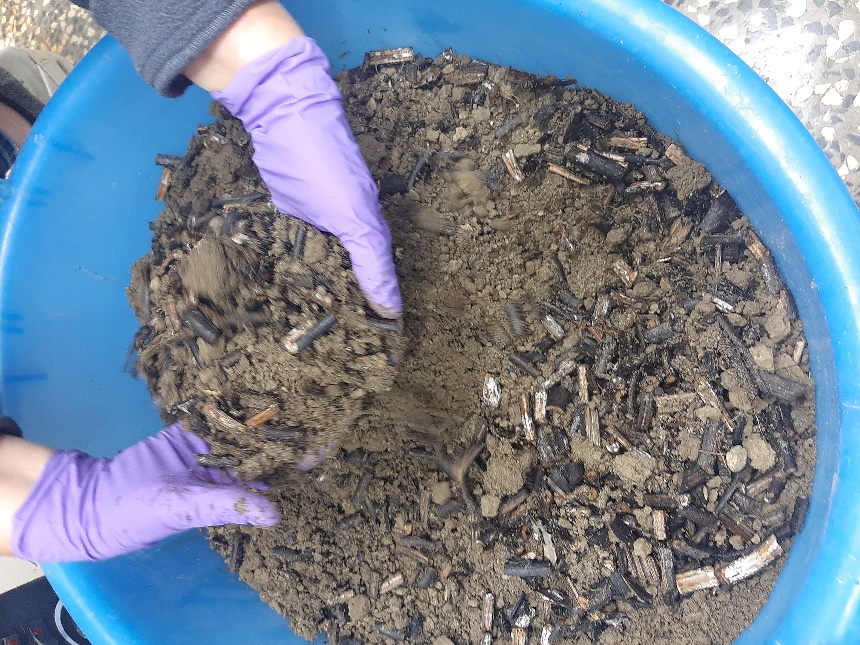Preparation of infected soil